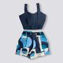 Imagem de Conjunto Cropped e Short Estampado com Detalhe De Botão 0307