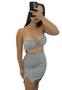 Imagem de Conjunto Cropped Feminino com Saia em tecido laurel