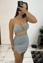 Imagem de Conjunto Cropped Feminino com Saia em tecido laurel