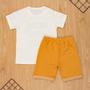 Imagem de Conjunto curto infantil 2 ao 10  algodão break mind creme