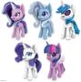 Imagem de Conjunto da coleção Little Pony Sparkle com 5 bonecos de pônei de brinquedo de 3" com chifres de unicórnio brilhantes e 12 acessórios surpresa