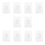 Imagem de Conjunto de 10 Interruptores de 1 Tecla Simples com Placa 4x2