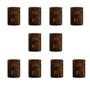 Imagem de Conjunto de 10 Interruptores de 2 Teclas Simples, Modular, com Placa 4x2 e Suporte