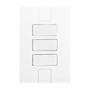 Imagem de Conjunto de 10 Interruptores de 3 Teclas Simples com Placa 4x2