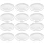 Imagem de Conjunto de 12 Pratos de Melamina Brancos 25,5cm para Servir Petiscos Restaurantes Lyor