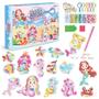Imagem de Conjunto de 15 Kits de Pintura Diamante DIY para Crianças - Chaveiros com Desenhos de Sereias e Animais
