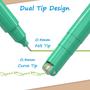 Imagem de Conjunto de 18 Canetas Marca-Texto Curve AECHY - Ponta Dupla e 18 Cores