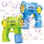 Imagem de Conjunto de 2 Bubble Guns Haktoys com baterias e solução de recarga