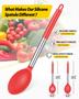 Imagem de Conjunto de 2 Colheres de Silicone Vermelho Bundlepro - Grandes e Resistentes