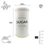 Imagem de Conjunto De 2 Latas Potes Personalizado Branco Design Sofisticado Coffee/Sugar 1400ml