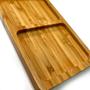 Imagem de Conjunto de 2 Mini Bandejas Retangular com Divisória de Bambu 17x10cm