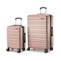 Imagem de Conjunto de 2 peças de mala Amazon Basics Hardshell com rodas em ouro rosa