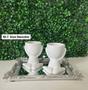 Imagem de Conjunto de 2 Vasos em Porcelana Para Planta 11,3x10cm Decoração de Ambiente