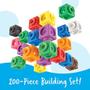 Imagem de Conjunto de 200 cubos para construção, imaginação e habilidades matemáticas iniciais. Ideal a partir de 5 anos. CuboMatemático