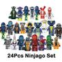 Imagem de Conjunto de 24 minifiguras Ninjago Kai Jay Sensei Wu Master