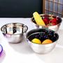 Imagem de Conjunto de 3 Bowls Tigelas de Inox com Tampa Plástica Kit