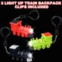 Imagem de Conjunto de 3 Clipes de Mochila ArtCreativity Trem Iluminado com LEDs