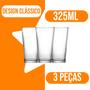 Imagem de Conjunto de 3 Copos De Vidro Conic Belovidro 325ml