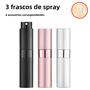 Imagem de Conjunto de 3 Frascos de Spray de Perfume Recarregáveis 8ml - com 4 Acessórios