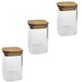 Imagem de Conjunto de 3 potes Hermetico temperos chas 10 x 6cm  250ML