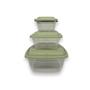Imagem de Conjunto de 3 Potes Retangulares 350ml 700ml 1500ml