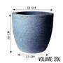 Imagem de Conjunto de 3 Vasos de Planta P . M e G e m Polietileno Resistente para Ambiente Externo com Proteção UV escovado