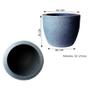 Imagem de Conjunto de 3 Vasos de Planta P . M e G e m Polietileno Resistente para Ambiente Externo com Proteção UV escovado