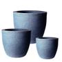 Imagem de Conjunto de 3 Vasos de Planta P . M e G e m Polietileno Resistente para Ambiente Externo com Proteção UV escovado