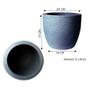 Imagem de Conjunto de 3 Vasos de Planta P . M e G e m Polietileno Resistente para Ambiente Externo com Proteção UV escovado
