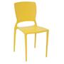 Imagem de Conjunto de 4 Cadeiras Plásticas Tramontina Safira em Polipropileno e Fibra de Vidro Amarela