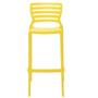 Imagem de Conjunto de 4 Cadeiras Plásticas Tramontina Sofia Alta Residência em Polipropileno e Fibra de Vidro Amarelo
