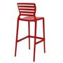 Imagem de Conjunto de 4 Cadeiras Plásticas Tramontina Sofia Alta Residência em Polipropileno e Fibra de Vidro Vermelho