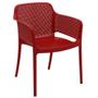 Imagem de Conjunto de 4 Cadeiras Tramontina Gabriela Fibra de Vidro Vermelho