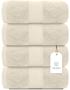 Imagem de Conjunto de 4 Toalhas de Banho Luxo - Algodão 700g/m² - Branco Clássico