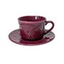 Imagem de Conjunto de 4 xícaras café porcelana com pires iris verbena 80ml - wolff