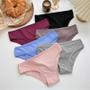 Imagem de Conjunto de 5 Cuecas Plus Size Listradas com Nervuras de Algodão - Lingerie Feminina Elástica e Macia