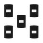 Imagem de Conjunto de 5 Interruptores de 1 Tecla Simples, Modular, com Placa 4x2 e Suporte
