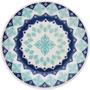 Imagem de Conjunto de 6 pratos de sobremesa 18cm Azul Donna Lola Biona Oxford jogo de pratos cerâmica 
