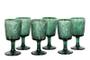 Imagem de Conjunto de 6 Taças de Vidro Verde Folha Leaf 330ml