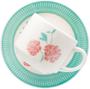 Imagem de Conjunto de 6 xícaras de chá Donna Bloom Biona jogo com xícara e pires cerâmica 