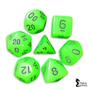 Imagem de Conjunto de 7 Dados Fluorescentes Verde - RPG