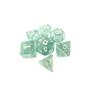 Imagem de Conjunto de 7 Dados RPG  Glitter Ciano e Branco  Central