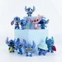 Imagem de Conjunto de 8 Mini Figuras de Ação do Stitch Disney - Decoração para Festa