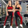 Imagem de Conjunto de Academia Feminino Calça Cós Alto Com Top Nadador