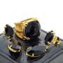 Imagem de Conjunto De Anel E Brincos Com Pedras Banho De Ouro 18k 382 1059