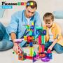 Imagem de Conjunto de azulejos magnéticos Marble Run Toy PicassoTiles de 100 peças