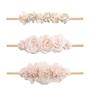 Imagem de Conjunto de bandanas mligril Flower Hair Bows para meninas, 3 unidades