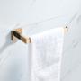 Imagem de Conjunto de banheiro dourado, 4 peças, gancho de roupão de aço inoxidável, barra de toalha, suporte de papel, anel de toalha, acessório