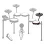 Imagem de Conjunto de Bateria Eletrônica Alesis Nitro Mesh Max - com Pad de Tom Mesh e 10 Címbalos