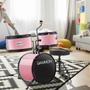 Imagem de Conjunto de Bateria Gammon Junior 3 Peças - Kit para Iniciantes com Banco Rosa